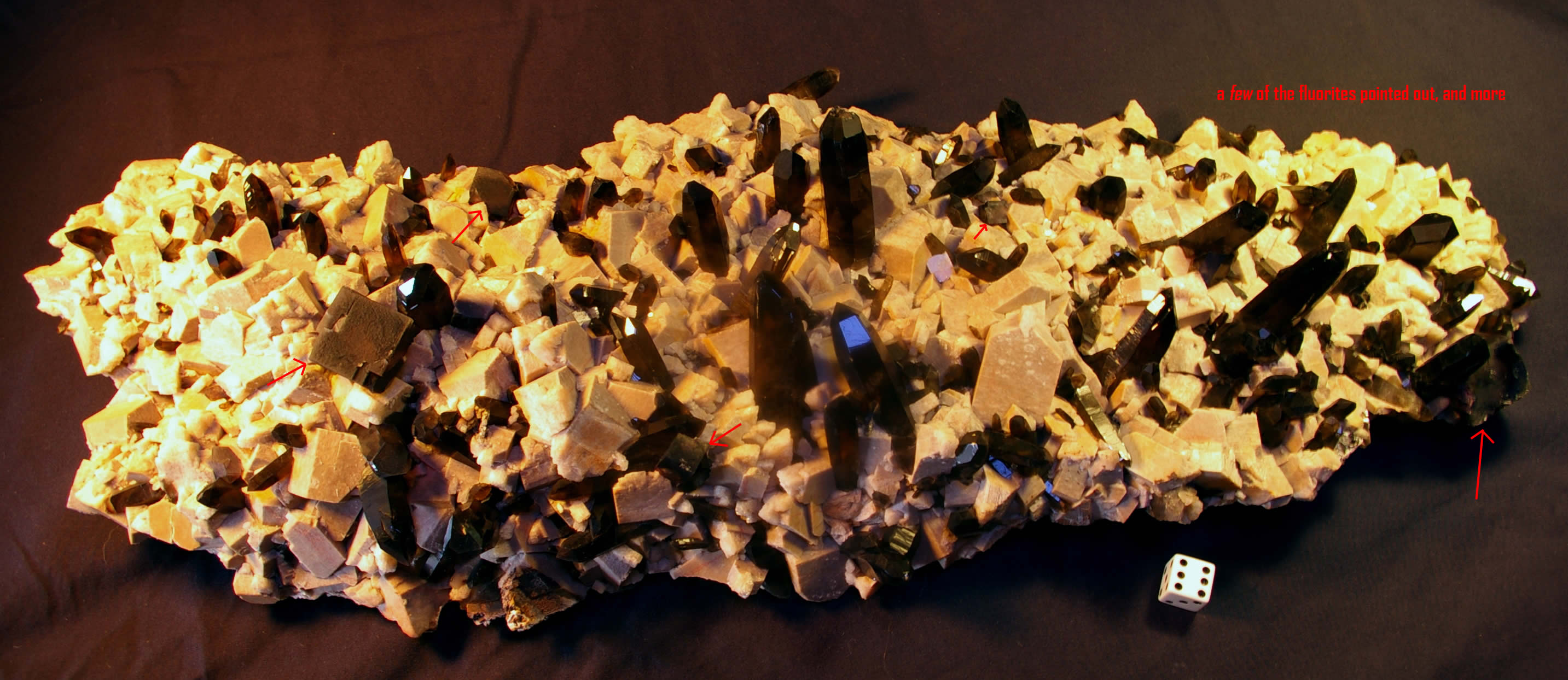 red fluorite matrix